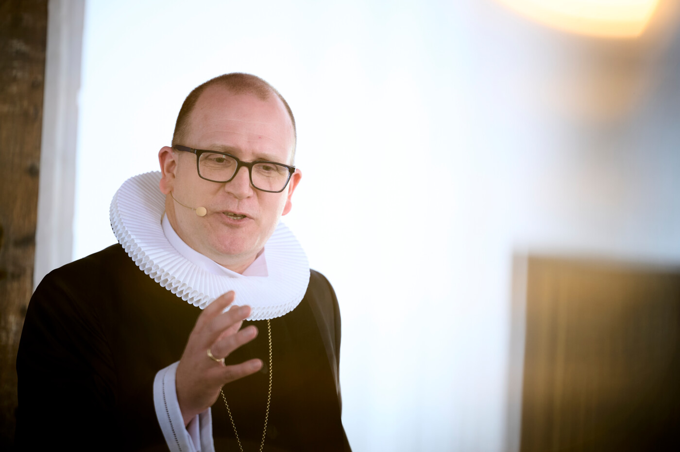 Biskop Mads Davidsen på prædikestolen i Odense Domkirke